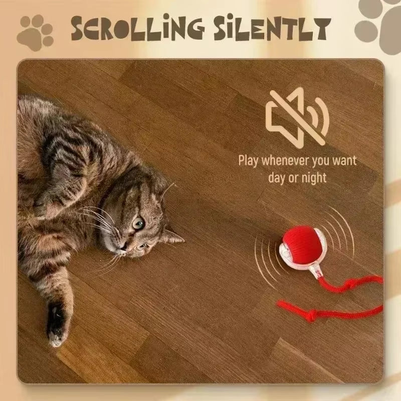 Interactive Rolling Cat Ball Dog Toy Rolling Ball for Indoor 360° Automatic Rolling Pet Ball Self Rollingball Pet Supplies