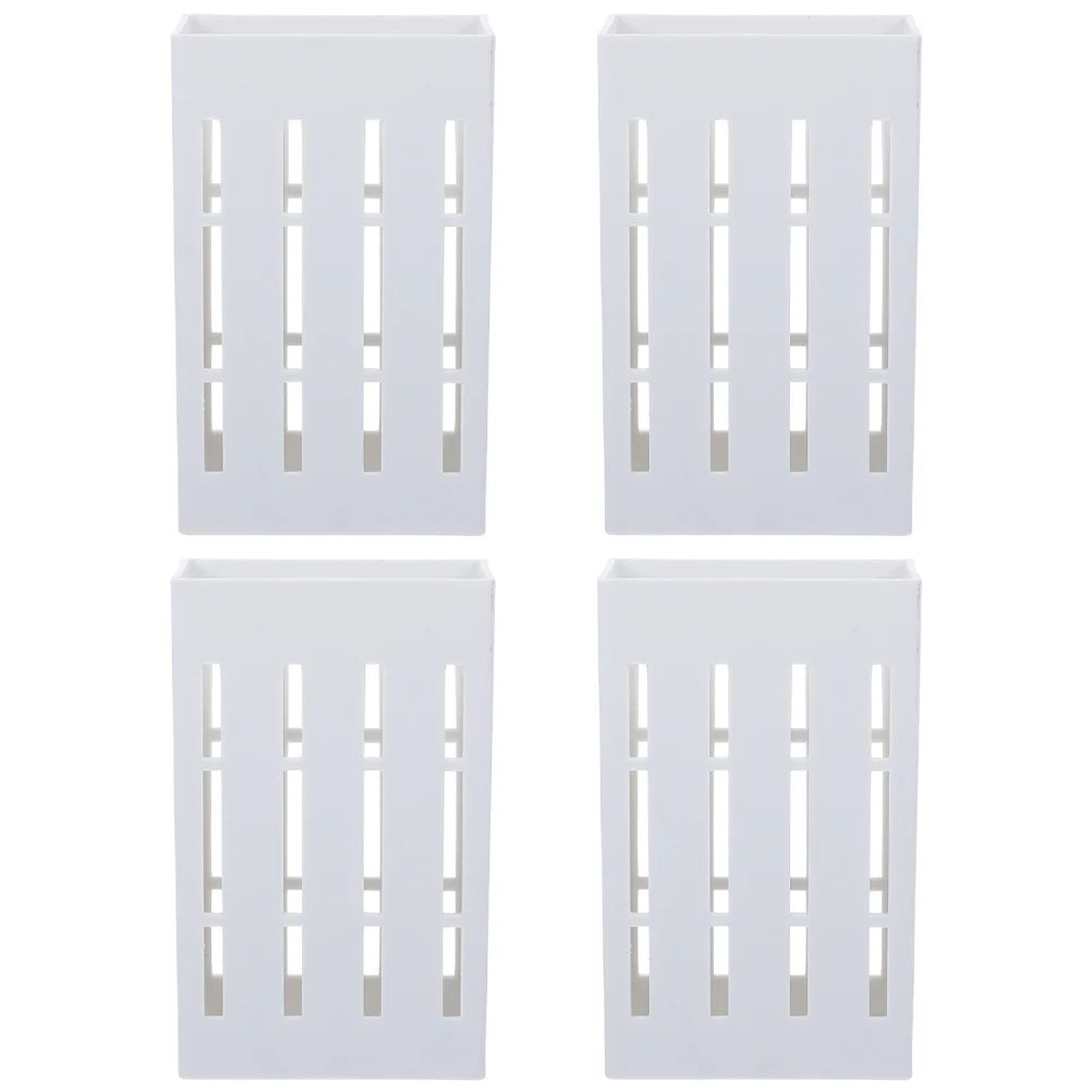 4-Pack Plastic Aquarium Plant Holders for Aquatic Plants with Drainage Holes