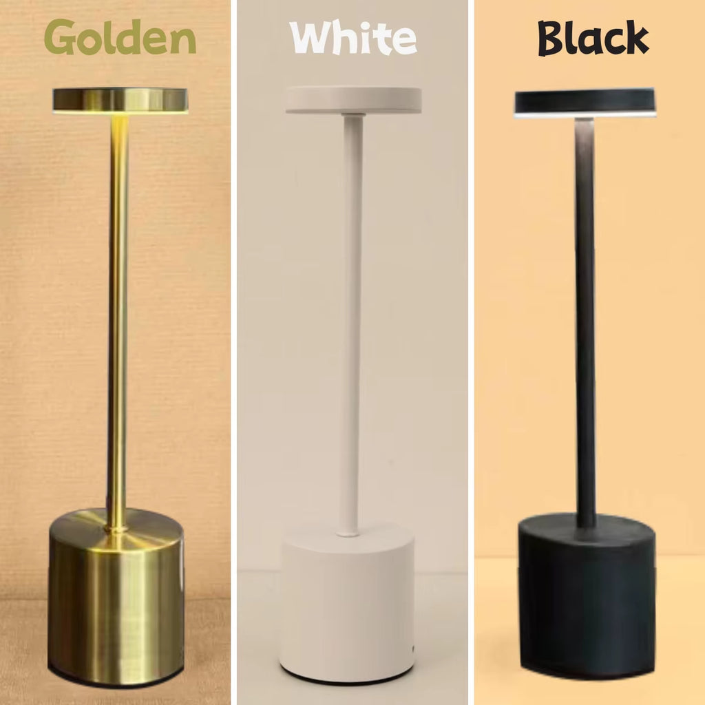 Wireless Reading Lamp Rechargeable Table Lamp Touch Sensor LED Desktop Night Light for Hotel Bar Bedroom Coffee Shop Study Room