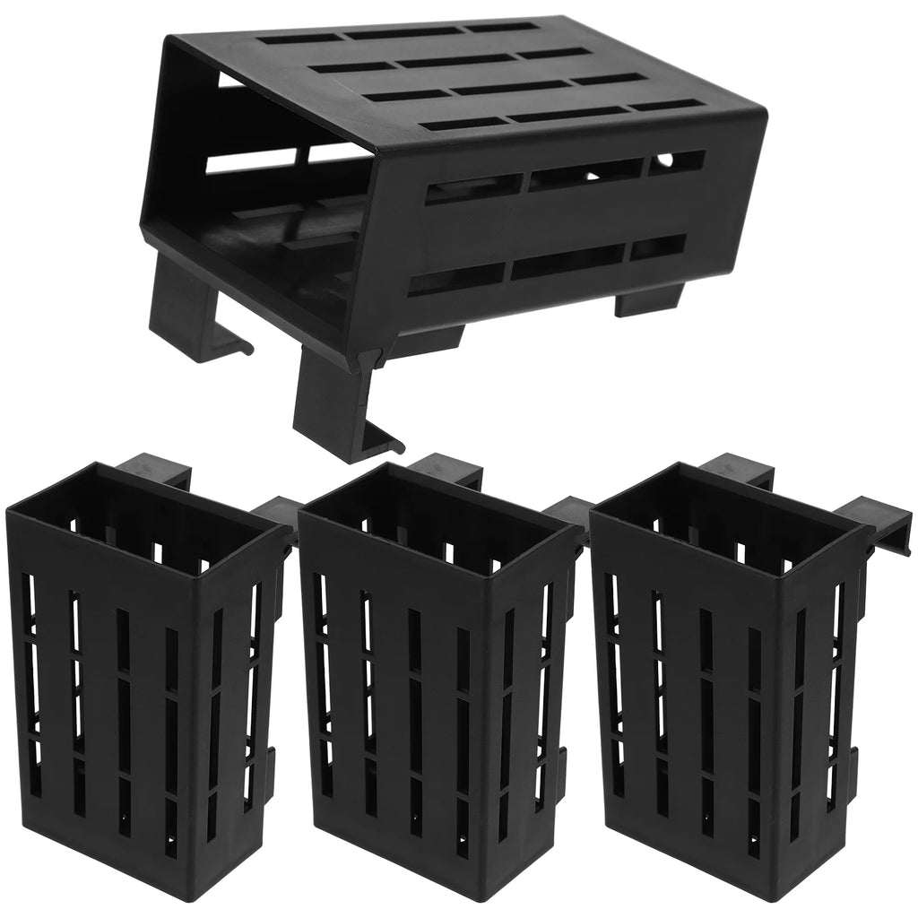 4-Pack Plastic Aquarium Plant Holders for Aquatic Plants with Drainage Holes