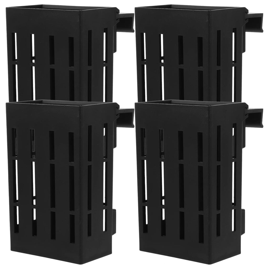 4-Pack Plastic Aquarium Plant Holders for Aquatic Plants with Drainage Holes