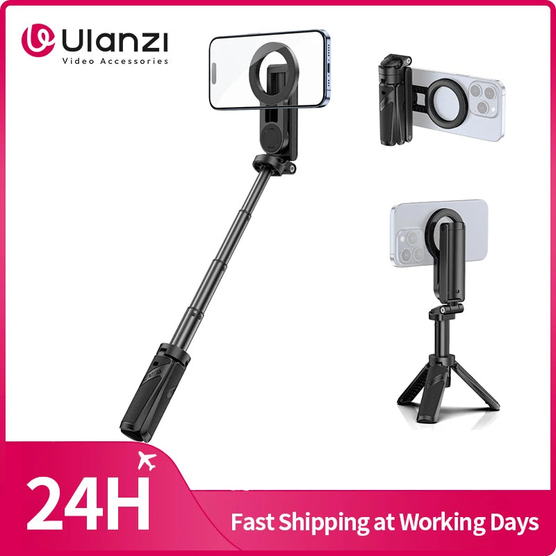 ​ JJ03 Magnetic Phone Tripod Wireless Phone Grip Selfie Stick Desktop Tripod for Iphone 16 15 14 13 Pro Pro Max
