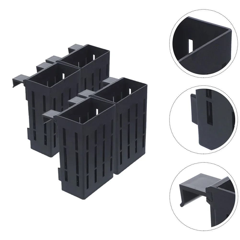 4-Pack Plastic Aquarium Plant Holders for Aquatic Plants with Drainage Holes