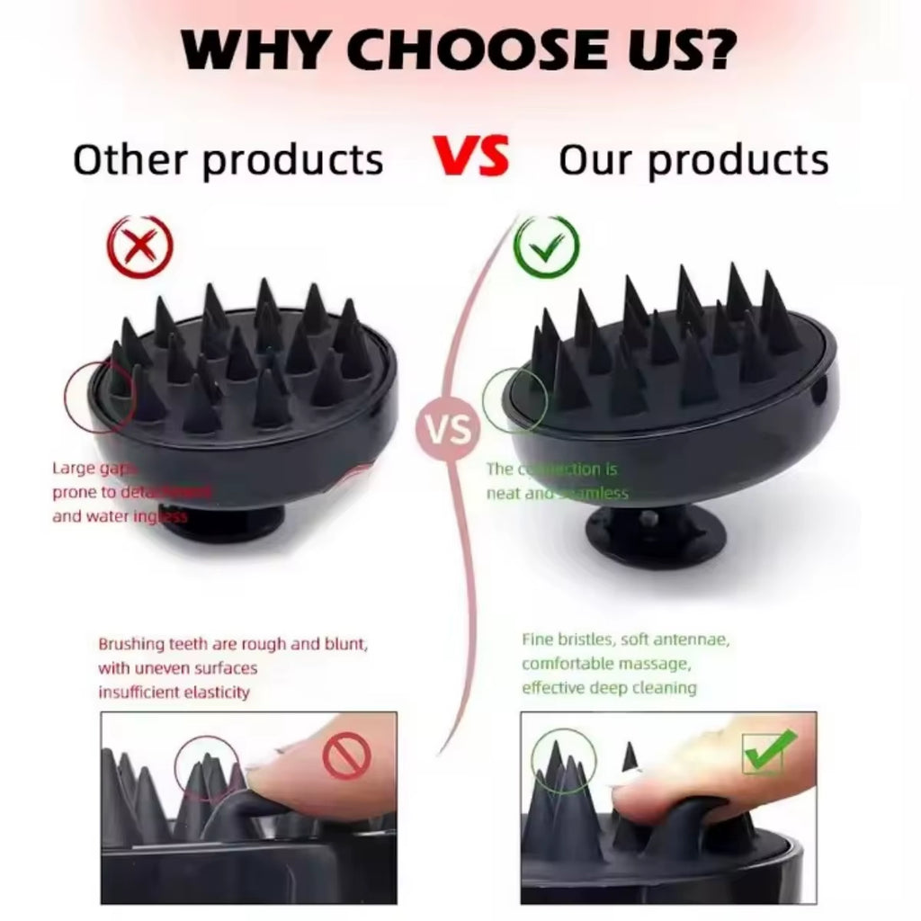 Head Cleansing and Massage Wet and Dry Scalp Massage Brush Soft Massage Cushioned Airbag Non-Invasive Scalp Deep Conditioning