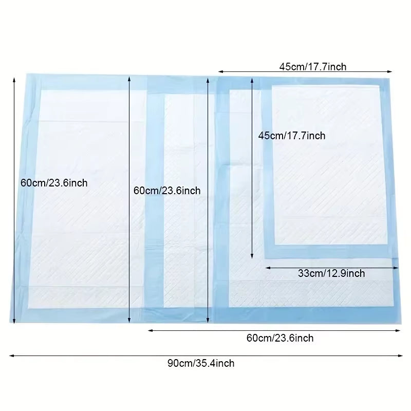 20-100Pcs Super Absorbent Odor-Control Disposable Dog Diapers & Training Pads