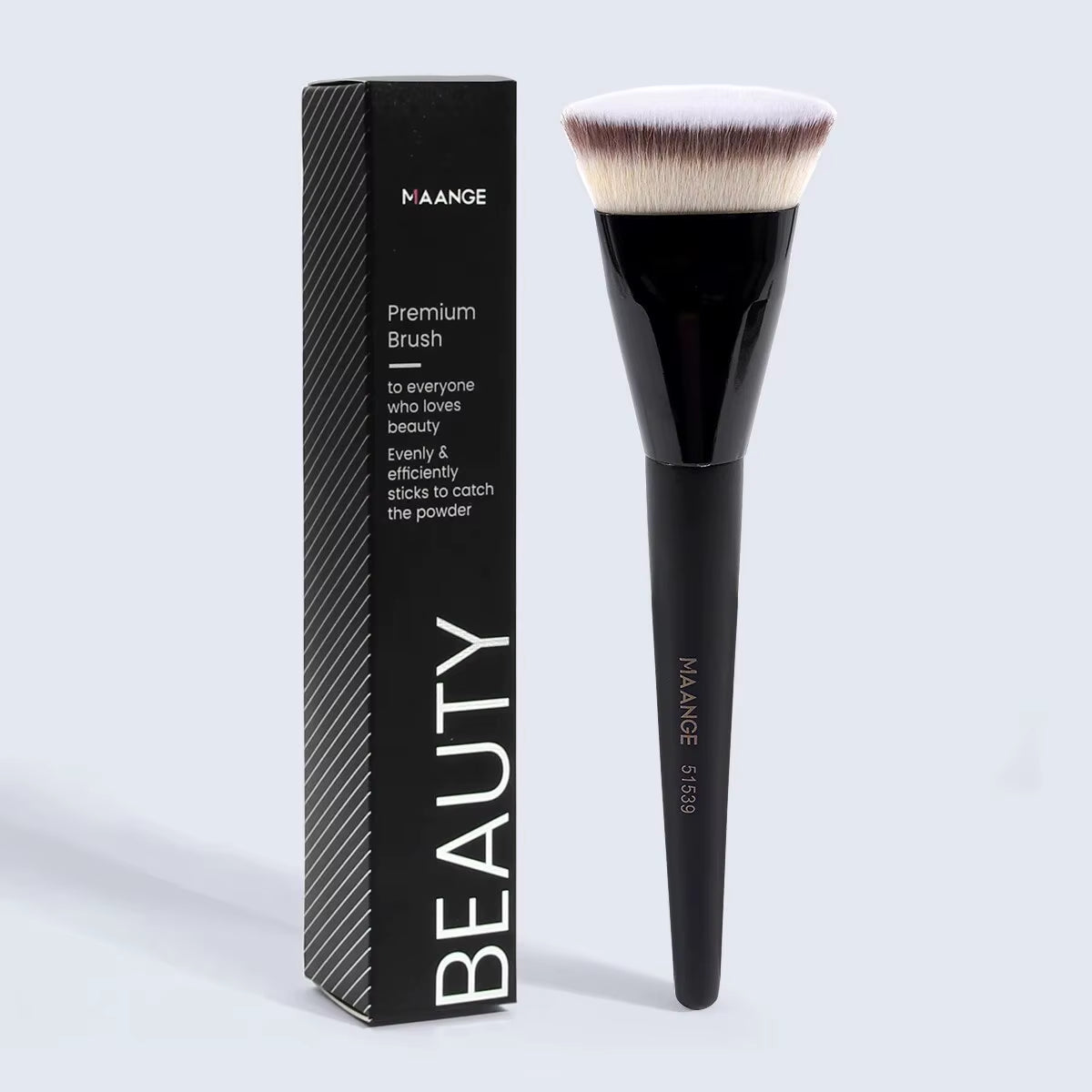 Single Flat round Tube Flat Head Foundation Brush with Box Powder Blush Concealer Makeup Brush Skin-Friendly Makeup Tool