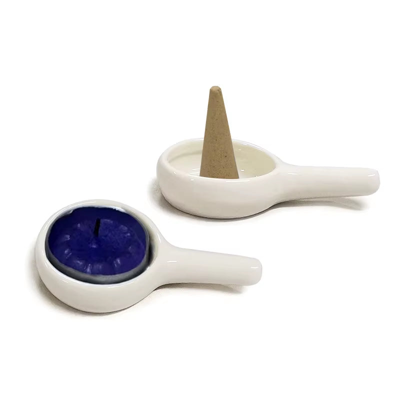 Ceramic Candle Holder Wax Melt Oil Burner Diffuser Fragrance Tray Aromatherapy Furnace Candlestick Home Decoration