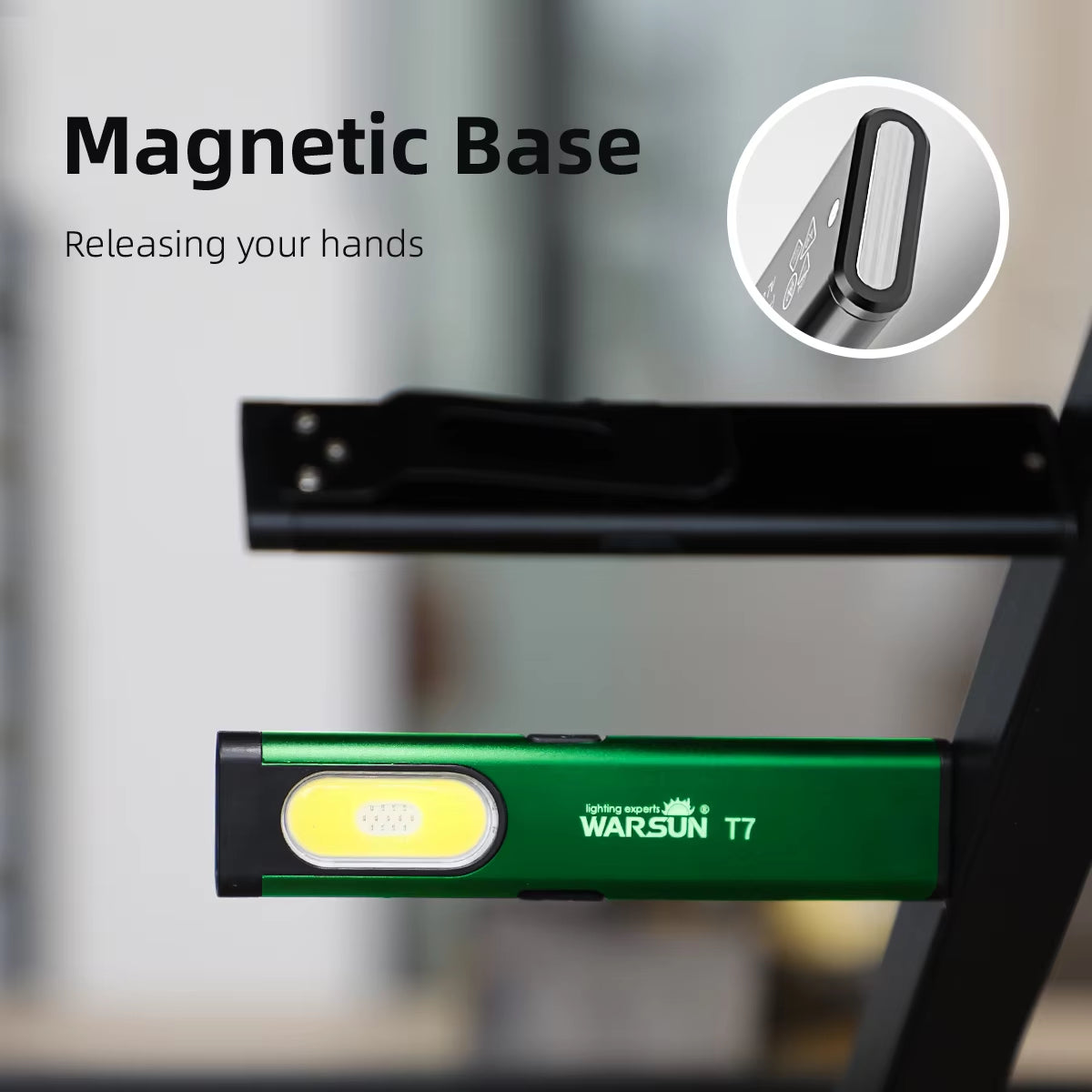 T7 Latest LED Keychain Flashlight 650Lm Portable Mini Torch Light Pocket Lantern Flood Work Light with Magnet