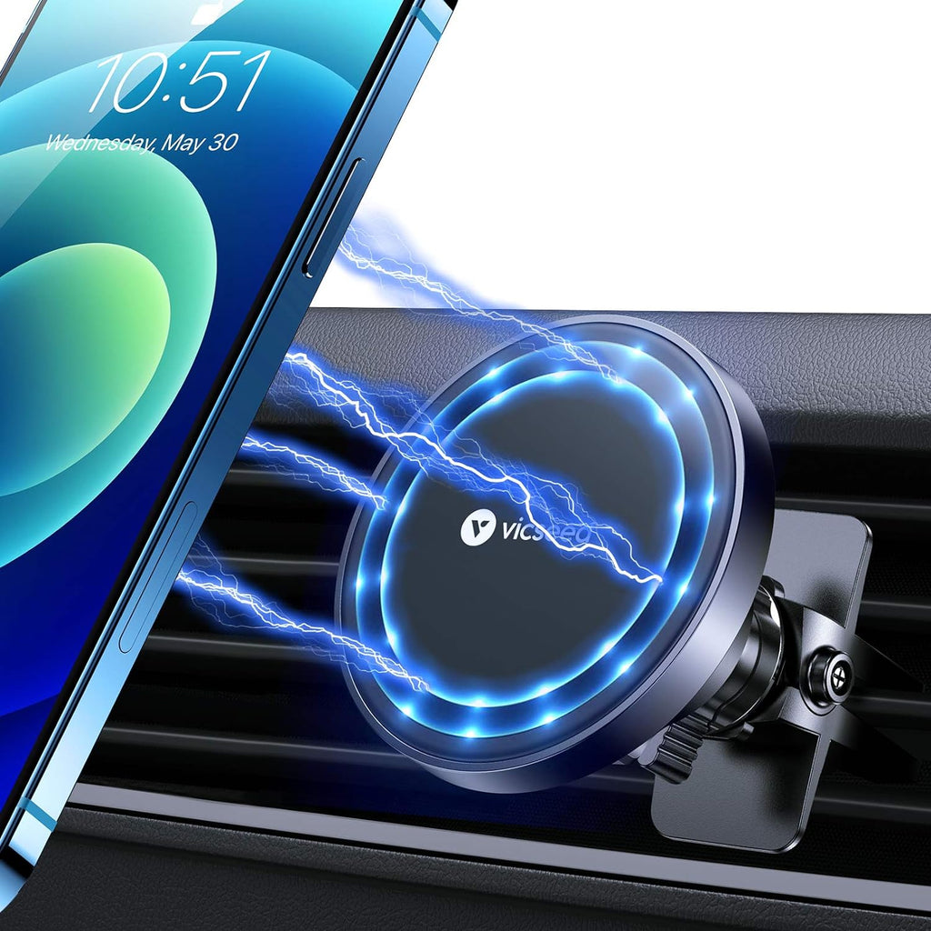 MagSafe Car Mount with Enhanced Magnet Strength - 360 Adjustable Magnetic Phone Holder for iPhone 17 Pro Max, 16, 15, 14, 13, 12, Plus, and Mini